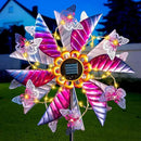 Solar Wind Spinner Outdoor, 360° Metal Large Butterflies Wind Sculpture with Outdoor Kinetic Windmills with Vine String LED Lights for Decor Garden Patio, Lawn & Yard by CozyNest Decor