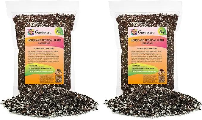 House Plant and Tropical Plant Potting Soil - Re-Potting Soil for All Types of Indoor House Plants - 10 Quart