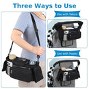 Accmor Universal Stroller Organizer with Insulated Cup Holder Detachable Phone Bag and Shoulder Strap,Stroller Bag Caddy Organizer Fits for Uppababy, Baby Jogger, Britax Strollers by TinyTreasures Baby Boutique