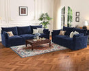 136.4" Oversized Modular Sectional Sleeper Sofa Bed, U Shaped Convertible Couch with Movable Ottoman, Large 8 Seat Corner Couches for Living Room Deep Seat Blue Chenille by CozyNest Decor
