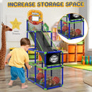 EagleStone Arcade Basketball Hoop Game Indoor, Ajustable Height Indoor Basketball Hoop with 4 Balls Storage Design for Kids,Perfect Sports Outdoor Play Toys for Kids Age 3 to 12 Years by TinyTreasures Baby Boutique