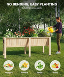 45x23x30 Inch Raised Garden Bed with Legs, 13.7In Depth Wooden Planter Box for Outdoor Growing Vegetables and Herbs, Elevated Garden Bed with Hooks for Backyard, Patio, Balcony by GreenHaven Gardens