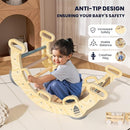 BlueWood 2025 8-in-1 Pikler Triangle Climbing Set Toddler Toys Indoor Baby Jungle Gym Climber Playground for Kids - Mauve Pink by TinyTreasures Baby Boutique