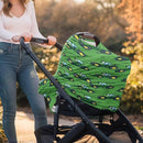 Binienty Baby Car Seat Cover for Boys Girls - Green Truck Multi Use Baby Nursing Scarf, Shopping Car/High Chair/Stroller Portector Decor by TinyTreasures Baby Boutique