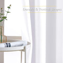 NICETOWN White Curtains for Living Room - Thermal Insulated Window Treatment 50% Light Blocking Solid Grommet Top for Bedroom/Girl's Room (Set of 2, W37 x L63),adult by TinyTreasures Baby Boutique