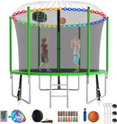 SKYUP Tranpoline 1500LBS 16 15 14 12 10 8 FT Tranpoline for 7-10 Kids and Adults, Windproof Outdoor Tranpoline with Enclosure Net, Basketball Hoop, Easy to Install & Last Long - ASTM Approved by TinyTreasures Baby Boutique