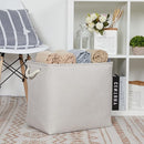DULLEMELO 2-Pack Large Storage Baskets for Organizing Canvas Fabric Storage Basket Bins With Rope Handles for Shelf Clothes Empty Gift Basket (Beige) by TinyTreasures Baby Boutique