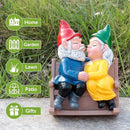 Kiss Garden Gnome Statue Valentine's Day Gifts Couple in Love Collectible Figurine Mr and Mrs Gnome Statue Lover Couple Figurine Romantic Gnome Statue Indoor Outdoor Garden Yard Home Décor by CozyNest Decor