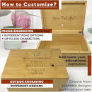 Graduation Keepsake Box 2025 - Personalized Graduation Gifts for Him Her, Custom Engraved High School Keepsake Organizer Boys Girls, School Years Memory Box, Card Cap and Gown Storage Congrats Grad by TinyTreasures Baby Boutique