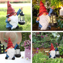 Garden Gnome Statue Solar Light Outdoor Decorations Figurine with Lantern Led Shovel Sculpture Lawn Patio Yard Porch Outside Christmas Housewarming Gifts for Women Mother's Day Grandma by CozyNest Decor