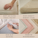 Premium Baby Playmat for Floor 80" x 110" Beige – Cloudsoft Coral Velvet Memory Foam Rug for Crawling – Non-Slip, Water-Resistant, Non-Toxic, Easy-Care Muscle Mat – Thick Play Mat for Baby by TinyTreasures Baby Boutique