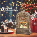 Christmas Snow Globes Lantern,Musical Snow Globes,Christmas Decorations Indoor for Home,Battery Or USB Powered,with 6 Hour Timer,Christmas Lantern for Festival Decoration,Reindeer Vehicle by CozyNest Decor