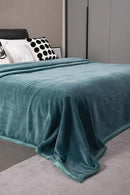 Mellowdy Extra Thick Hearty Plush Flannel Blanket (Deep Turquoise, 60x80) - 500GSM Twin Size Warm Blanket for Winter, Fall | Soft, Fluffy, Cuddly, Perfect for Bed, Oversized Throw for Couch, Sofa by CozyNest Decor