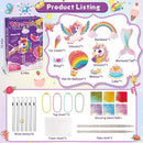 Alagoo Poke in Craft Unicorn DIY Kits - Arts and Crafts for Kids, Mess-Free Art Fun Craft Supplies, Creative Unicorn Birthday Decorations Craft Kits for Girls and Boys Ages 4 5 6 7 8 9 by TinyTreasures Baby Boutique