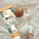 Personalized Name Baby Growth Height Chart Handing Ruler Wall Decor for Kids, Animals Canvas Removable Height Growth Chart, Nursery Decor, Toddler Kid Room Decoration, Hangable by TinyTreasures Baby Boutique