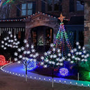 4-Pack 80LED Solar Snowflake Stake Lights - 8 Modes, Waterproof Outdoor Christmas Decorations for Garden, Yard, Pathway, Walkway by GreenHaven Gardens