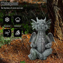 Garden Dragon Statue Decor - Meditation Dragon Sculpture Figurine Outdoor Decoration, Zen Yoga Garden Art Sculpture for Patio Lawn Yard Balcony Indoor Decor(Hands Flat) by CozyNest Decor