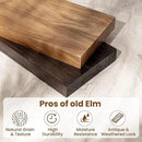 Rustic 30" Floating Shelves, Real Elm Wood Floating Shelf for Wall, Heavy-Duty Wall Shelves for Books, Wooden Floating Shelves with Invisible Bracket for Bathroom, Kitchen, Walnut Color, Set of 2 by CozyNest Decor