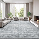 Lofus 9x12 Area Rug for Living Room,Grey Washable Large Rugs with Non-Slip Backing,Soft Neutral Carpets for Bedroom Dining Room Home Office Indoor Nursery by TinyTreasures Baby Boutique