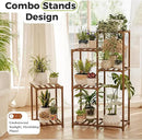 Bamworld Plant Stand Indoor Corner Plant Shelf Wood Plant Holder for Multiple Plants Tall Flower Stands Plants Table Rack Garden Patio Lawn Window 03H by GreenHaven Gardens