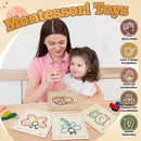 Montessori Wooden Lacing Toys for Toddlers and Kids Ages 2-4 5-7, Sewing Kit Fine Motor Skill Busy Board, Education Sensory Preschool Toy for 1 2 3 4 Year Olds, Birthday Gift for Boys and Girls by TinyTreasures Baby Boutique