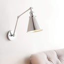 JONATHAN Y JYL7460A Rover 7" Farmhouse Industrial Adjustable Arm Metal LED Wall Sconce Rustic Bohemian 2700K LED 4W Bulb for Entryway Lobby Kitchen Bathroom Bedroom Living Room Hallway, Chrome by CozyNest Decor