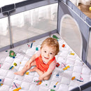 Baby Play Mat - 79" X 63",Premium Thicker Foam One-Piece Crawling Mat, Machine Washable, Extra Large Anti-Slip Activity Playmat for Babies, Toddlers & Infants by TinyTreasures Baby Boutique