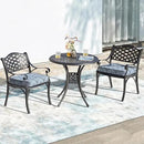 LVTXIII Patio Chair Cushions 22"x22"x3", Water-Repellent Outdoor Seat Cushions for Patio Furniture, Square Chair Pads with Ties for Home Garden Decoration, Set of 2, Medallion Blue by GreenHaven Gardens