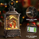 Nativity Snow Globe Lantern Christmas Decorations Gifts Auto Snowfall Glitter Music Collection Manger Sheep Pen Nativity Scene with 6H Timer USB/Battery Powered 10.2 inch by CozyNest Decor