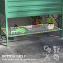Outsunny Raised Garden Bed with Galvanized Steel Frame, Storage Shelf and Bed Liner, Elevated Planter Box with Legs for Vegetables, Flowers, Herbs, Green by GreenHaven Gardens