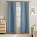 KEQIAOSUOCAI Pinch Pleated Blackout Curtain Drapes for Window 90" L - Triple Weave Energy Saving Thermal Room Divider Blackout Panels for Patio (72" Wide per Panel, 2 Panels, Dusty Blue) by TinyTreasures Baby Boutique