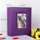 RECUTMS Photo Albums With 4x6 200 Photos Pocket Album Cover Slide In Photo Picture Small Photograph Album For Family Wedding Children Holiday Anniversary Album PU Leather photo albums（Purple） by TinyTreasures Baby Boutique