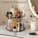 LAMU 2 Pack 2 Tier Lazy Susan Turntable Organizer 9.25'' Rotating Spice Rack Organization for Cabinet, Kitchen, Pantry, Countertop, Bathroom, Vanity, Medicine Cabinet Organizer, Grey by CozyNest Decor