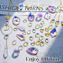 H&D HYALINE & DORA 215pcs DIY Crystal Suncatcher Kits for Adults Art Crafts Set with Rainbow Maker Prisms Pendant Sun Catchers Hanging Decor for Window Garden Wedding, Gold by GreenHaven Gardens