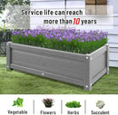HDPE Raised Planter Box Outdoor,Rot-Resistant and Non-Cracking,Raised Beds for Gardening 29.5 * 14.4 * 9.8 in for Yard,Lawn,Outdoor Planter Boxes Rectangle with Drainage Holes Gray by GreenHaven Gardens