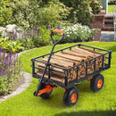 VEVOR 880lbs Steel Garden Dump Cart Utility Wagon, Heavy Duty Yard Dump Wagon Cart with Removable Sides, Pullable Handle, Utility Liner, 10in All Terrain Wheels by GreenHaven Gardens