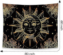 Lunerfex Hippie Sun and Moon Tapestry Bohemian Tapestry Aesthetic Cute Tapestries for Bedroom and Living Room Decor Sun 60×80 Inches by CozyNest Decor