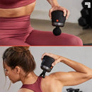 Sharper Image® Powerboost® Palm Portable Percussion Massager - 4 Attachments, 4 Speeds| Compact Full Body Back & Shoulder Mini Massage Gun| Deep Tissue Muscle Soreness Recovery| Wellness Gift by CozyNest Decor
