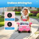 6V Toddler Ride On Car Interactive Electric Car with Horn LED Front Light Rear Storage Ocean Theme Perfect for Boys & Girls 18+ Months Safe Fun and Exciting for Little Explorers(Pink Ocean) by TinyTreasures Baby Boutique