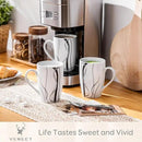 VEWEET Coffee Mugs Set of 6, 16 OZ Large Coffee Cups Set, White Mug Sets Ceramic Mugs Set with Big Handle, Microwave Dishwasher Safe, Series Fiona by CozyNest Decor