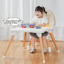 Gofirst 6 in 1 Baby High Chair,Convertible Wooden High Chairs for Babies and Toddlers,Infant Dining Booster Seat,Building Block Table/Baby Highchair 4-Position Removable Baby Feeding Chair by TinyTreasures Baby Boutique