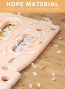 8 in 1 Toddler Slide, Kids Climber Slide with Storage Space and Non-Slip Steps, Indoor Outdoor Playset with Basketball Hoop and Telescope, Slide for Toddlers Age 1-3, Pink White by TinyTreasures Baby Boutique