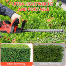 ALSO GO 22’’ Cordless Hedge Trimmer, 21V Electric Shrub Trimmer, Bush Trimmer Cordless with 2 PCS 3.0Ah Rechargeable Battery and Charger, Electric Handheld Bush Clipper for Garden, Lawn by GreenHaven Gardens