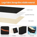linen closet organizers and storage, 3 Pack Large Storage Baskets, Washable, Clothing Storage Bins with Handle, Closet Organizer for Storage Sweater,Sheets (Black, 18½"x13½"x8½") by CozyNest Decor