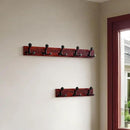 SKOLOO 30-Inch Cherry Wood Coat Rack Wall Mount with 5 Triple Hooks - Ideal for Family Entrances, Classrooms, and Pet Supplies Storage - Perfect Coat Hooks for Wall by CozyNest Decor