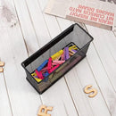 Magnetic Storage for Locker Baskets Organizer Black Magnetic Basket with 5 Strong Magnets, Magnetic Locker Organizer Holder for Whiteboard Office, 6.29'' × 2.28'' × 3.54'' by CozyNest Decor