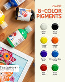 Fantastory Tempera Paint for Kids 8 Colors (8.4 oz Each) Washable, Non-Toxic for Poster and Sponge Painting, Finger and Hand Paint Bottles Gifts by TinyTreasures Baby Boutique