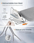 SONGMICS Ironing Board, Foldable Iron Board, Height Adjustable up to 35 Inches, with 4 Layered Cover and Pad, Iron Rest, Hook, Steel X-Legs, for Home, Laundry Room, Dorm, Dove Gray ULLB001G01 by CozyNest Decor
