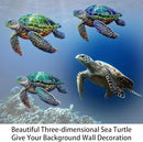 John's Studio 3Pcs Metal Turtle Sea Wall Decor Outdoor Garden Hanging Art Sculptures Home Ocean Theme Decorations for Kitchen Bathroom and Pool by GreenHaven Gardens