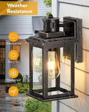 VIANIS Distance-Adjustable Motion Sensor Porch Light, 2-Pack Oil Rubbed Bronze Waterproof Outdoor Light fixtures Wall Mount, Anti-Rust Dusk-to-Dawn Outdoor Lanterns for Porch, Garage, Front Door by GreenHaven Gardens